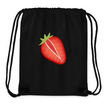 strawberry half - Stanley/Stella Recycled Gym Bag - black - Front