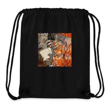 Orange Streetart auf T-Shirt - Stanley/Stella recycelter Gym Bag - Schwarz - Vorne