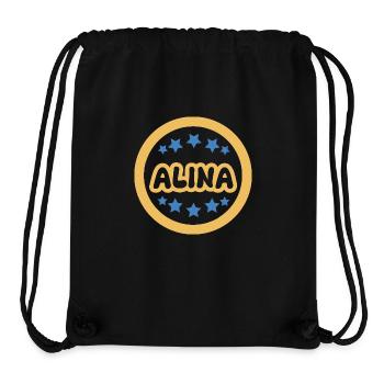 Geschenk für Alina - Stanley/Stella recycelter Gym Bag - Schwarz - Vorne