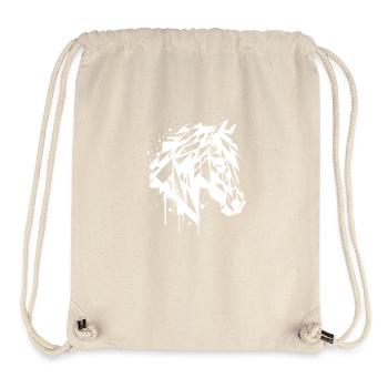 Porträt Geometrisch Vintage schöner Pferdekopf - Stanley/Stella recycelter Gym Bag - Naturweiß - Vorne