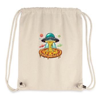 Pizza Lover UFO Space Alien - Stanley/Stella Recycled Gym Bag - natural - Front