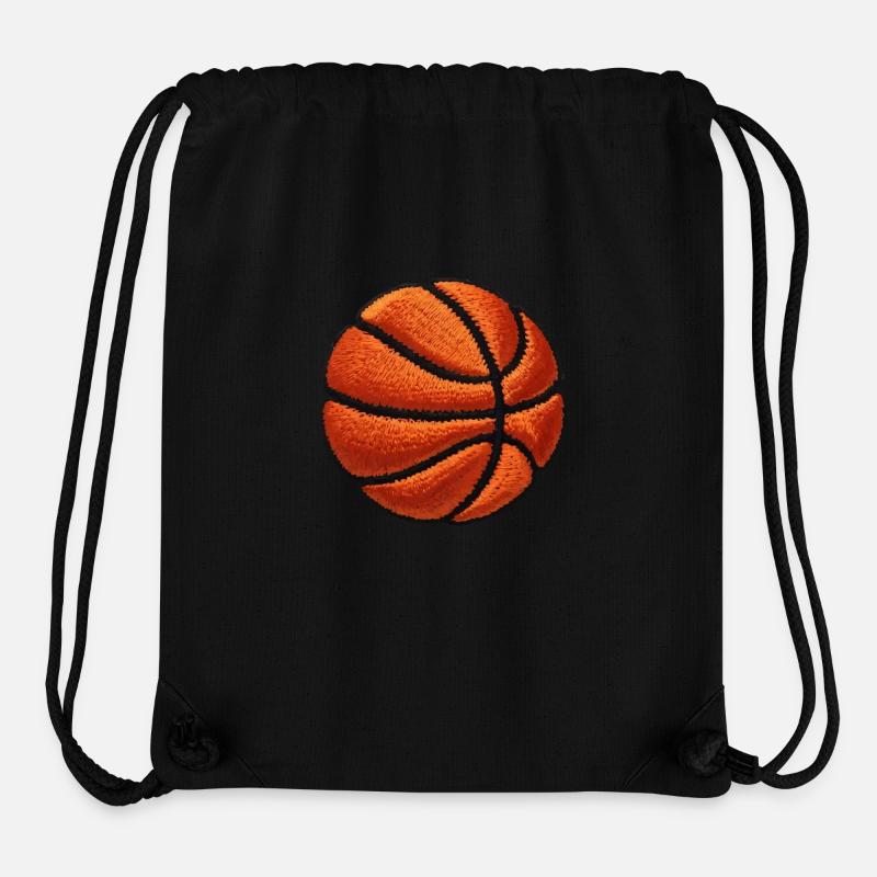 Basket brodé - Sac à cordon recyclé Stanley/Stella - noir
