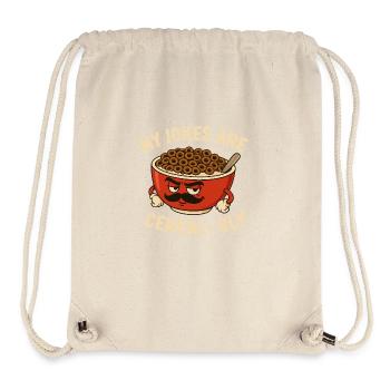 Céréales Sournois Drôle Petit déjeuner Jeu de mots Papa Blague - Sac à cordon recyclé Stanley/Stella - blanc naturel - Devant