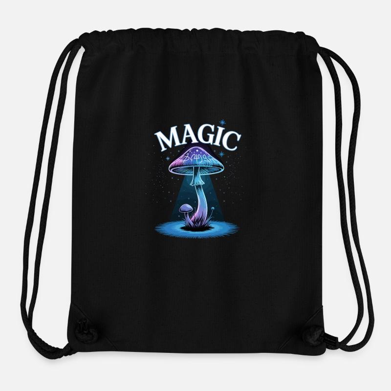 Magic mushroom in starlight - Stanley/Stella Recycled Gym Bag - black