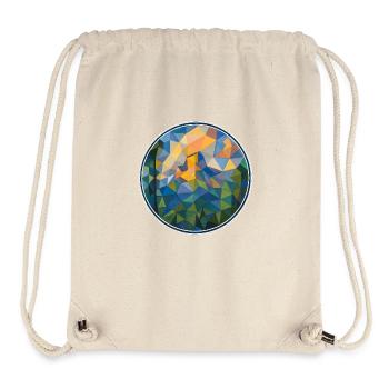 Cubist mountain landscape - Stanley/Stella Recycled Gym Bag - natural - Front