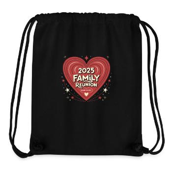 2025 Family Reunion Heart Design - Stanley/Stella Recycled Gym Bag - black - Front