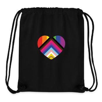 intersex inklusive progress pride Herz - Stanley/Stella recycelter Gym Bag - Schwarz - Vorne