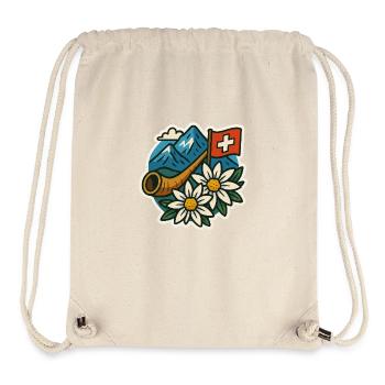 Swiss tradition - Stanley/Stella Recycled Gym Bag - natural - Front