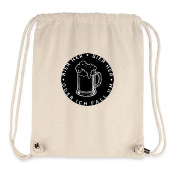 Bienen hier - Oder ich fall um! - Stanley/Stella recycelter Gym Bag - Naturweiß - Vorne