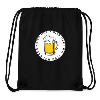 Bienen hier - Oder ich fall um! - Stanley/Stella recycelter Gym Bag - Schwarz - Vorne