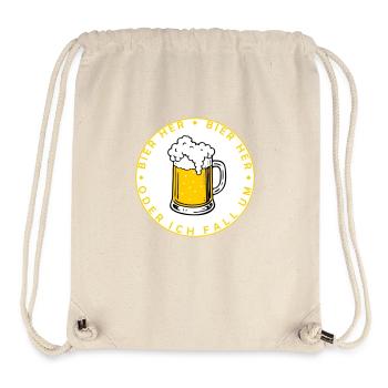 Bienen hier - Oder ich fall um! - Stanley/Stella recycelter Gym Bag - Naturweiß - Vorne