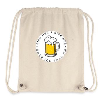 Bienen hier - Oder ich fall um! - Stanley/Stella recycelter Gym Bag - Naturweiß - Vorne