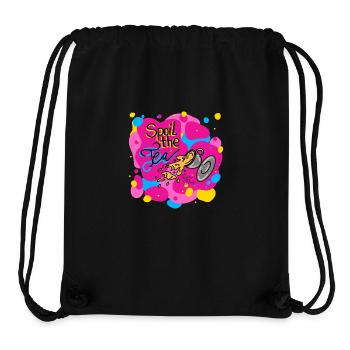 Gâter le thé - Calypso Blous - Sac à cordon recyclé Stanley/Stella - noir - Devant