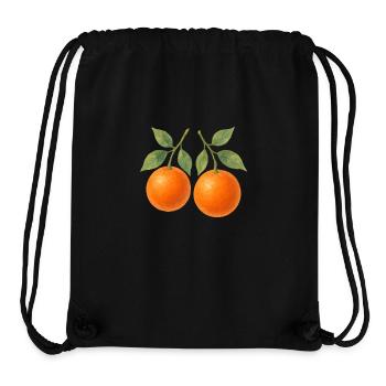 orangen - Stanley/Stella recycelter Gym Bag - Schwarz - Vorne