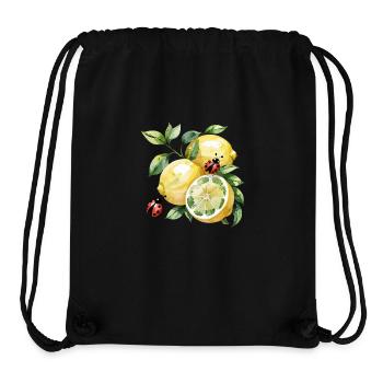 Fröhliches Zitronen-Marienkäfer Muster - Stanley/Stella recycelter Gym Bag - Schwarz - Vorne