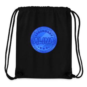 Vorname Alina - Stanley/Stella recycelter Gym Bag - Schwarz - Vorne