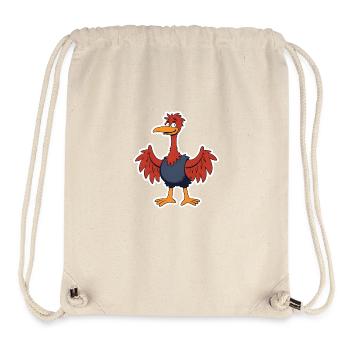 Autruche Drôle Comic Oiseau Chemise - Sac à cordon recyclé Stanley/Stella - blanc naturel - Devant