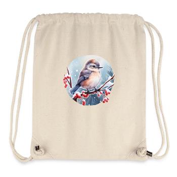 Braunkehlchen - Stanley/Stella recycelter Gym Bag - Naturweiß - Vorne