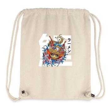 Bol de ramen japonais - Sac à cordon recyclé Stanley/Stella - blanc naturel - Devant