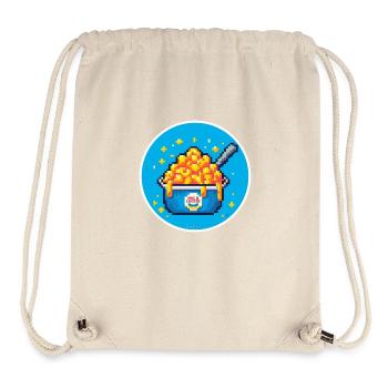 Mac n Cheese Pixelkunst - Stanley/Stella recycelter Gym Bag - Naturweiß - Vorne
