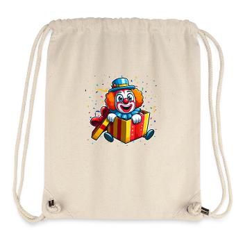 Clown, Carnival, Carnival, Carnival Costume, Parade, Celebration, Jester, - Stanley/Stella Recycled Gym Bag - natural - Front