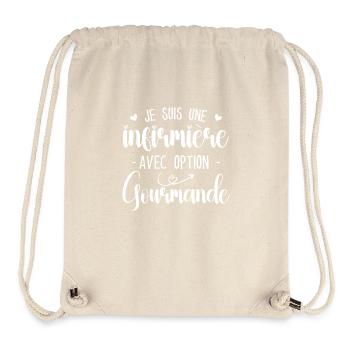 Nurse with gourmet option - Stanley/Stella Recycled Gym Bag - natural - Front