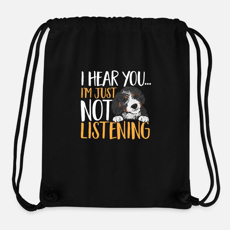 Bernedoodle Hund - Stanley/Stella recycelter Gym Bag - Schwarz