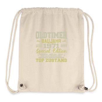 Born in 1971 Retro Birthday Vintage - Stanley/Stella Recycled Gym Bag - natural - Front