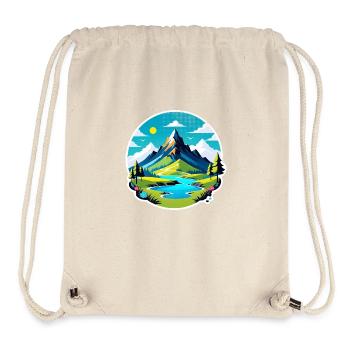 Berg Natur Wandern Klettern See - Stanley/Stella recycelter Gym Bag - Naturweiß - Vorne