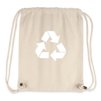 Recycling Logo Recycle Symbol Earth Day Boys - Stanley/Stella Recycled Gym Bag - natural - Front