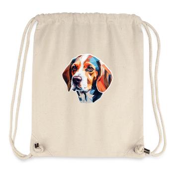 Beagle Head - Stanley/Stella Recycled Gym Bag - natural - Front