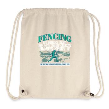 Funny Fencing Athlete Coach Combat Sports Sword - Stanley/Stella Recycled Gym Bag - natural - Front