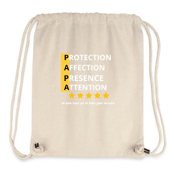 Papa Schutz Zuneigung Präsenz Aufmerksamkeit - Stanley/Stella recycelter Gym Bag - Naturweiß - Vorne