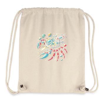 Raumschiff Krabbe buntes Fantasieraumschiff - Stanley/Stella recycelter Gym Bag - Naturweiß - Vorne