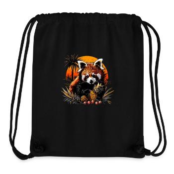 Red Panda Cat Bear Red Panda Pineapple Fruits - Stanley/Stella Recycled Gym Bag - black - Front