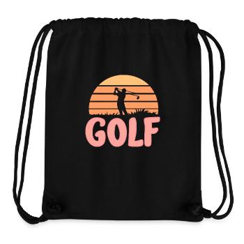 Golf-Fan Freude Ball Schläger Tee Spiel Grün - Stanley/Stella recycelter Gym Bag - Schwarz - Vorne