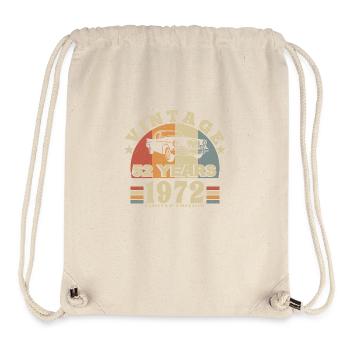 Vintage 1972 Born In 1972 52 Years Anniversary - Stanley/Stella Recycled Gym Bag - natural - Front