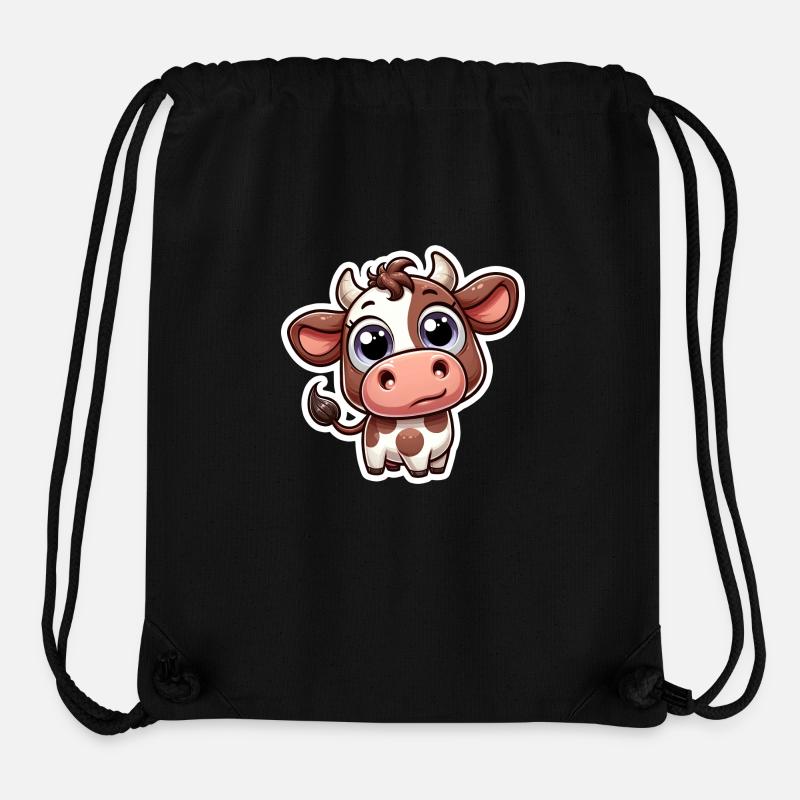 Vache - Sac à cordon recyclé Stanley/Stella - noir