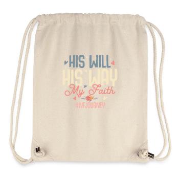 His Will His Way My Faith #IVFJourney Retrieval In - Stanley/Stella recycelter Gym Bag - Naturweiß - Vorne