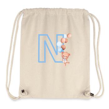 Blue Letter n Bear - Stanley/Stella Recycled Gym Bag - natural - Front