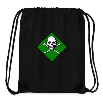 Schädel und Knochen - Stanley/Stella recycelter Gym Bag - Schwarz - Vorne
