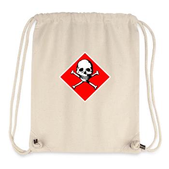 Schädel und Knochen - Stanley/Stella recycelter Gym Bag - Naturweiß - Vorne