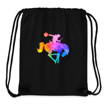 Westernreiter Rodeo Yippie - Stanley/Stella recycelter Gym Bag - Schwarz - Vorne
