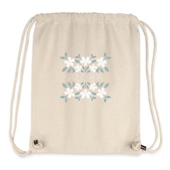Aloha Art mural floral - Sac à cordon recyclé Stanley/Stella - blanc naturel - Devant
