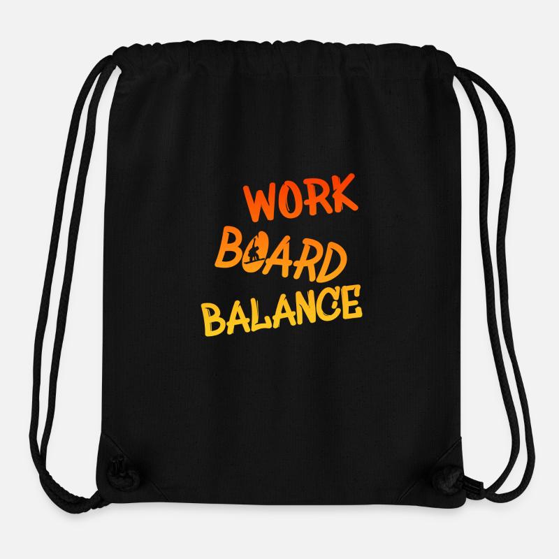 work board balance, snowboarding - Stanley/Stella recycelter Gym Bag - Schwarz