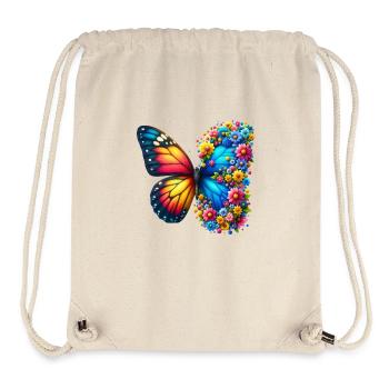 Bunter Schmetterling, von der Natur inspirierte Sommerstimmungen - Stanley/Stella recycelter Gym Bag - Naturweiß - Vorne