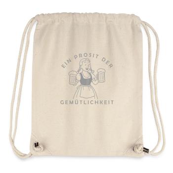 Bier Mädchen - Ein Prosit Der Gemütlichkeit - Stanley/Stella recycelter Gym Bag - Naturweiß - Vorne