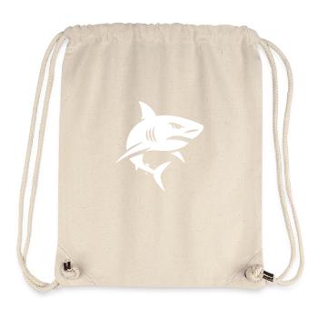 Requin méchant et de mauvaise humeur - Sac à cordon recyclé Stanley/Stella - blanc naturel - Devant