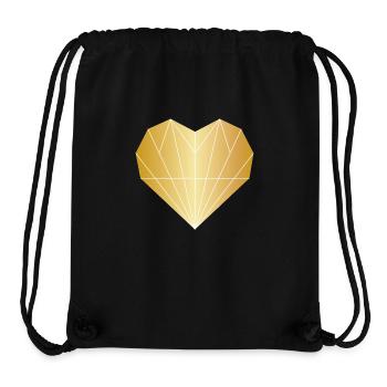 Heart Diamond Gold - Stanley/Stella Recycled Gym Bag - black - Front