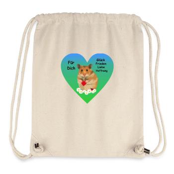 Hamster Menno Herz Mutmacher Motivation - Stanley/Stella recycelter Gym Bag - Naturweiß - Vorne